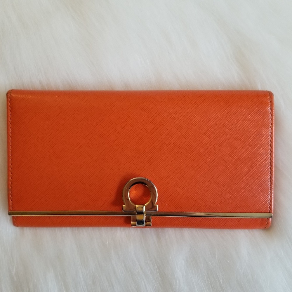 SALVATORE FERRAGAMO | Orange Bifold Wallet